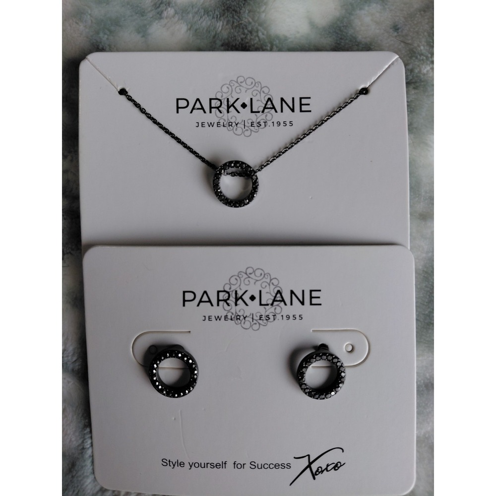 Roo Earring and Necklace Set in Hematite from Park Lane Crystals NIB NEW